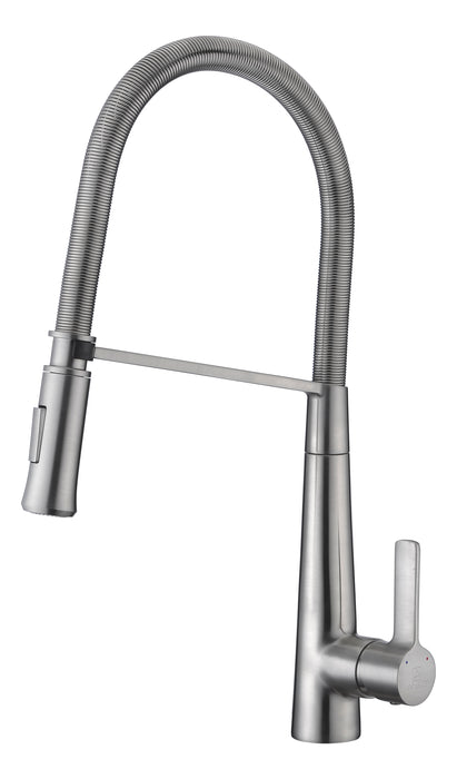 Apollo Single Handle Pull-Down Sprayer Kitchen Faucet in Brushed Nickel