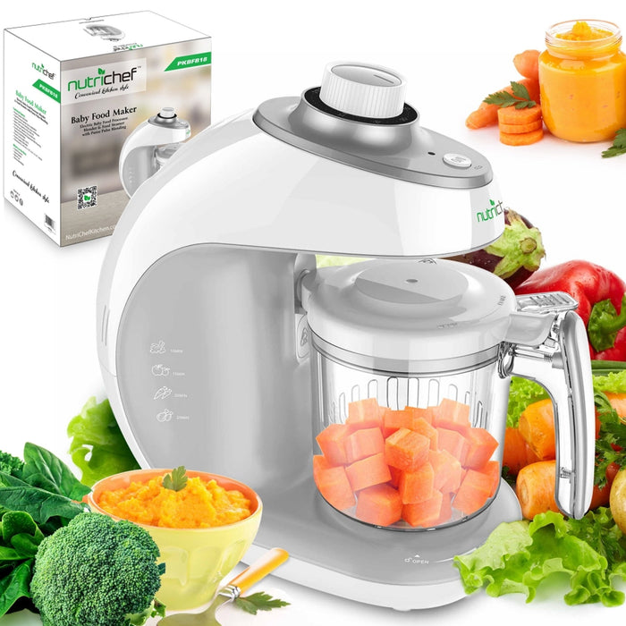 NutriChef Electric Baby Food Maker Puree Food Processor Blender Steamer (2 Pack)