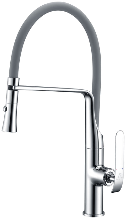 Accent Single Handle Pull-Down Sprayer Kitchen Faucet in Polished Chrome