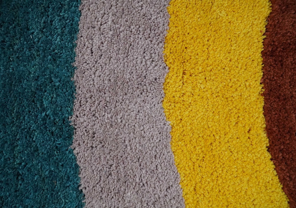 Plush Rainbow Kids, Nursery and Playroom Rug, 3x5, 4x6 and 5x7 Hand Woven Shag