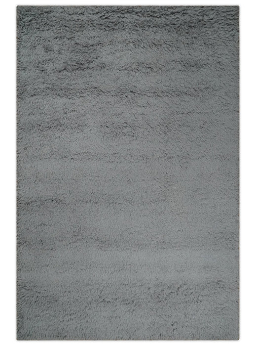 Plush Thick Beni Ourain Gray Moroccan Rug Made with fine new Zealand Custom Made Wool Area Rug