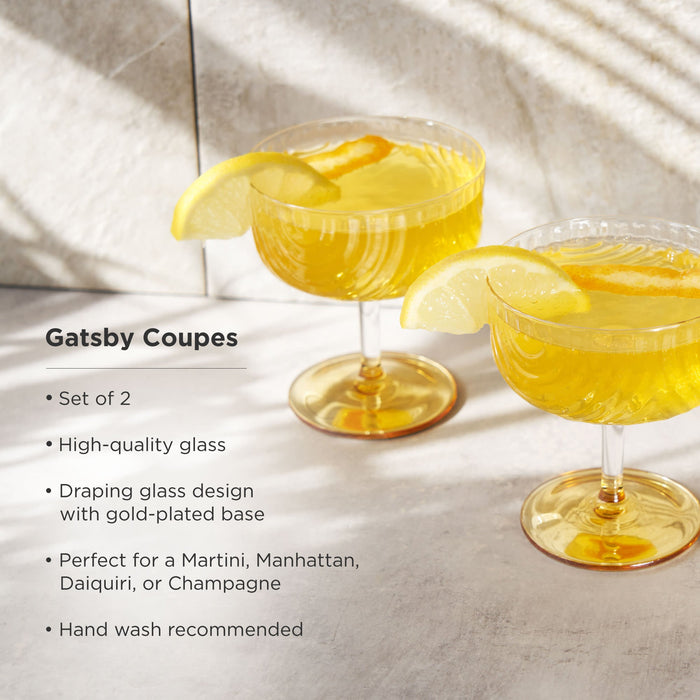 Gatsby Coupe Glasses Set of 2