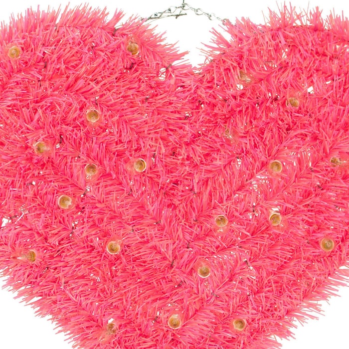 Pre-Lit Valentine's Day Tinsel Hearts with Lights