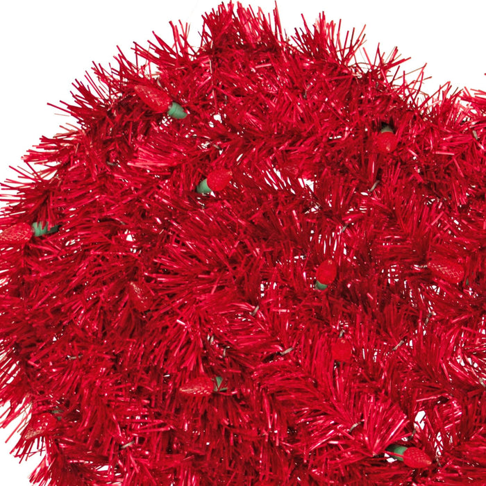 Pre-Lit Valentine's Day Tinsel Hearts with Lights