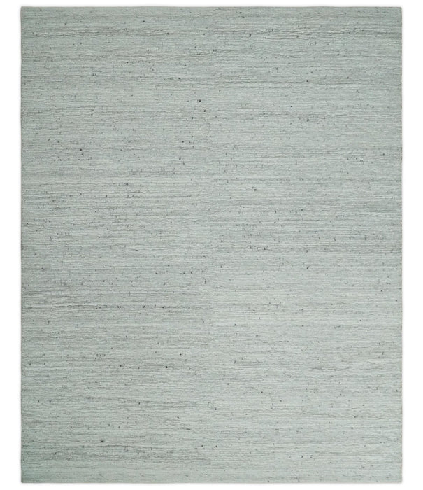 Premium Contemporary loop Pile Ivory Hand woven wool Area Rug