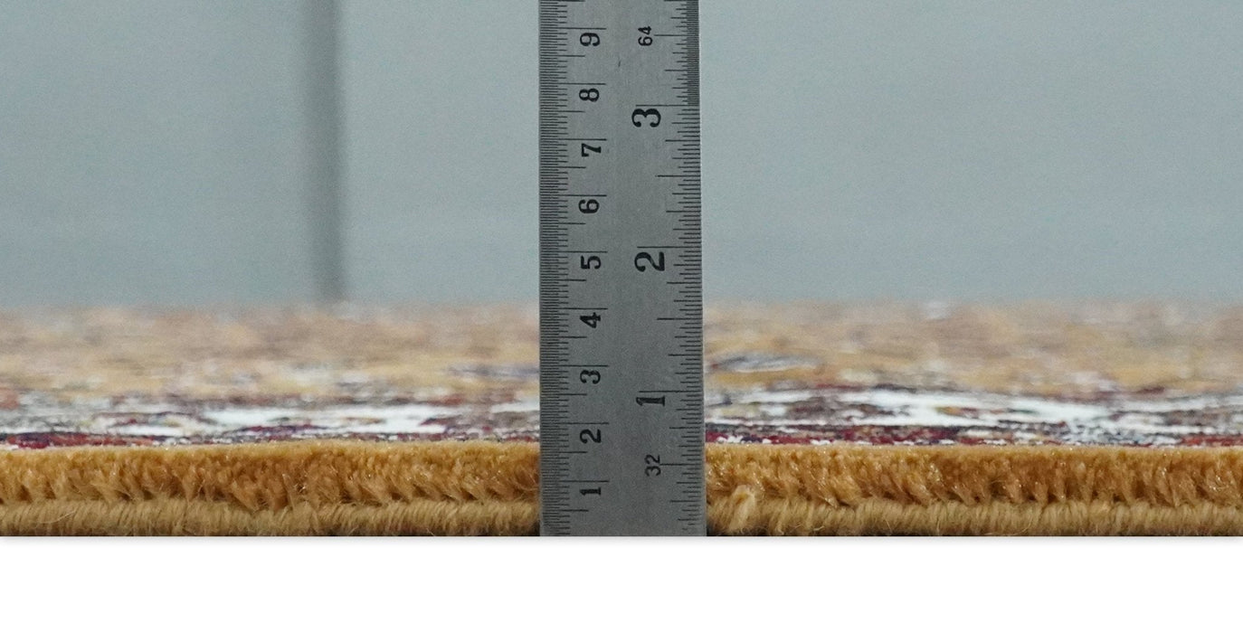 Premium Look 5x7 Rust, Ivory and Brown Traditional Floral Area Rug