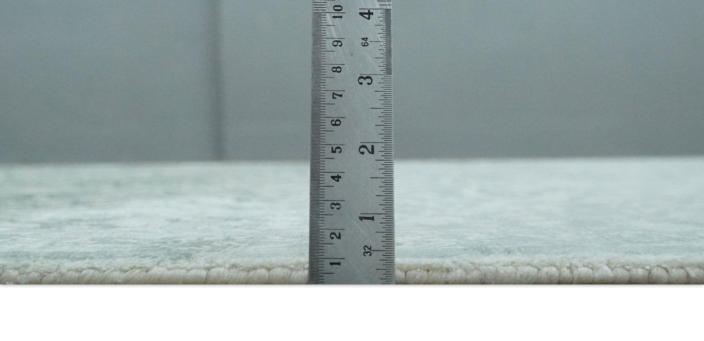 Premium look Floral Ivory and Green 5.6x8 Handloom Viscose Area Rug