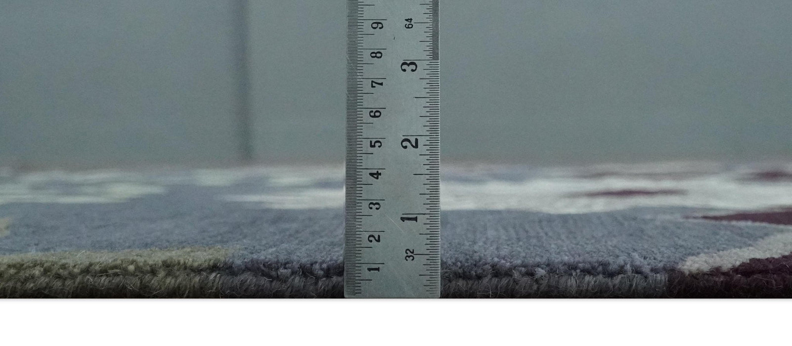 Premium look Green, Ivory, Charcoal and Gray Traditional Floral 4.6x6.6 wool and Art Silk Area Rug