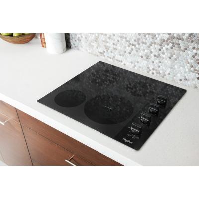 Whirlpool WCE55US4HB 24-Inch Compact Electric Ceramic Glass Cooktop