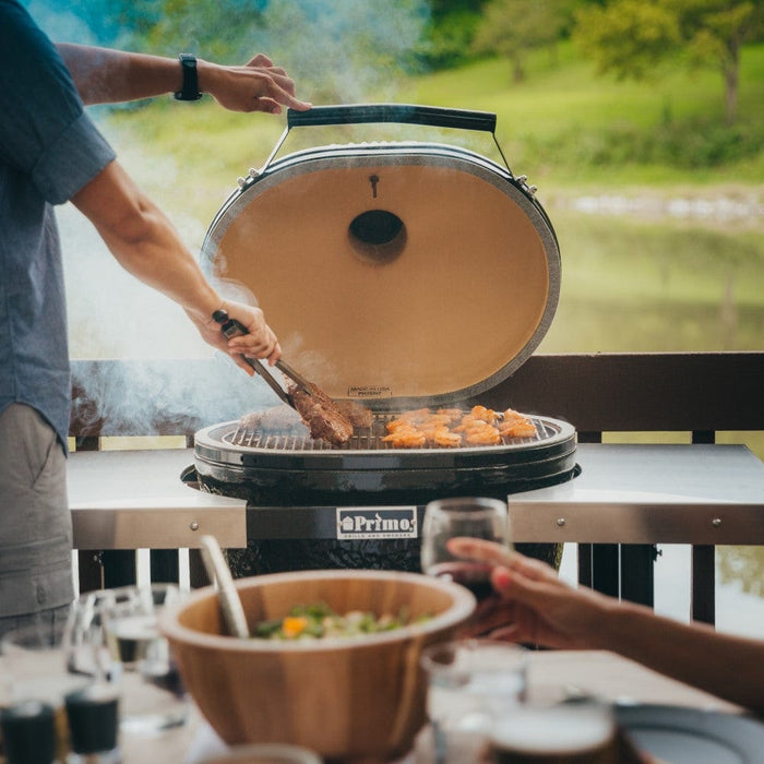 Primo XL 400 Oval Ceramic Charcoal Kamado Grill (PGCXLH)