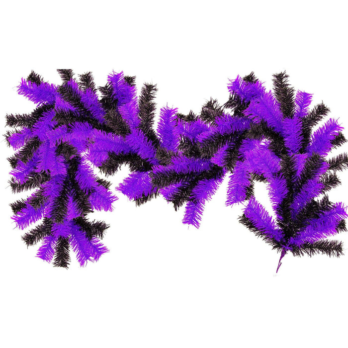 Purple and Black Christmas Garland