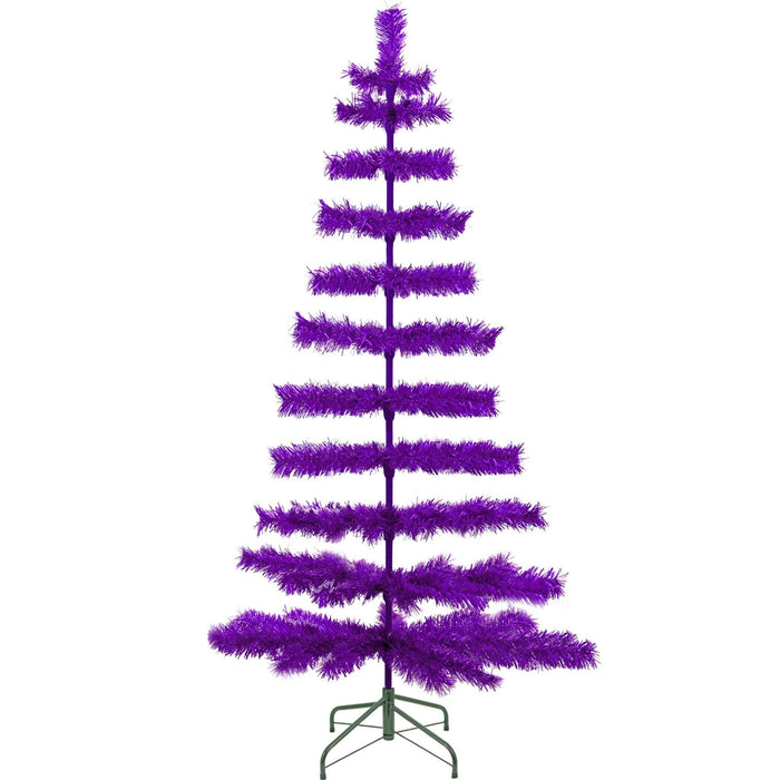 Purple Tinsel Christmas Tree