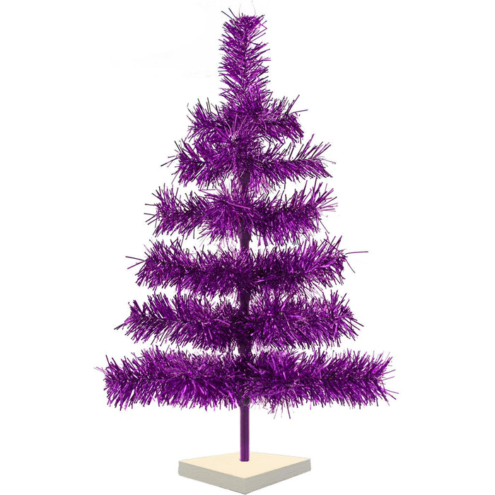 Purple Tinsel Christmas Tree