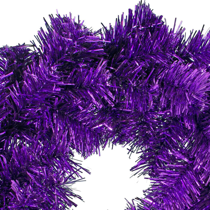 Purple Tinsel Christmas Wreaths