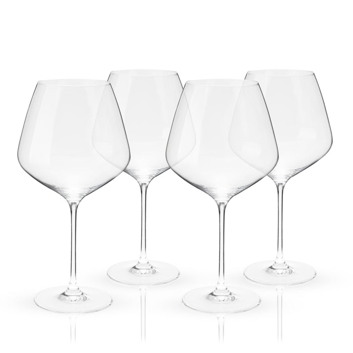 Reserve Inez Crystal Burgundy Glasses Set of 4