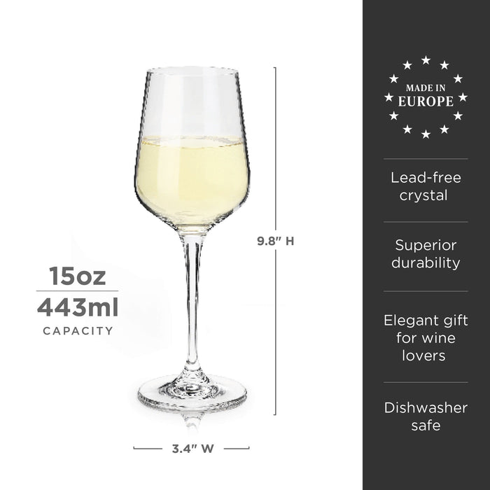 Reserve Inez Crystal Chardonnay Glasses Set of 4