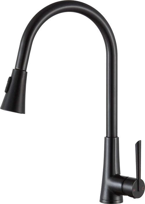 Tulip Single-Handle Pull-Out Sprayer Kitchen Faucet in Oil Rubbed Bronze