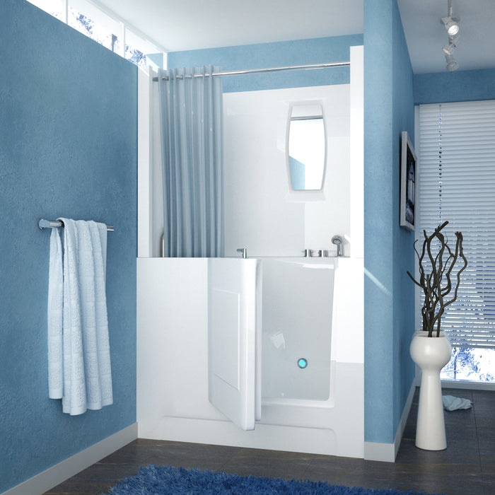 MediTub Walk-In 27 x 47 Right Drain White Soaking Walk-In Bathtub