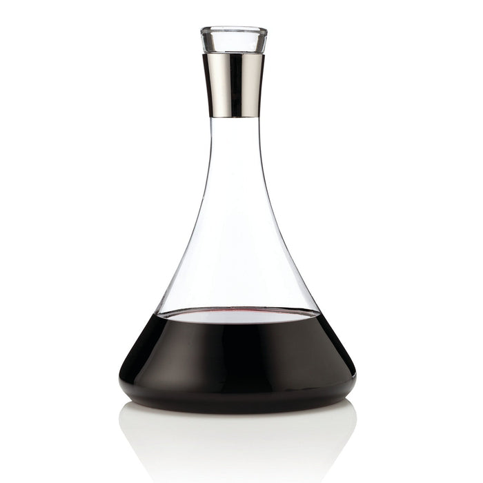 Irving Chrome-Rimmed Crystal Decanter