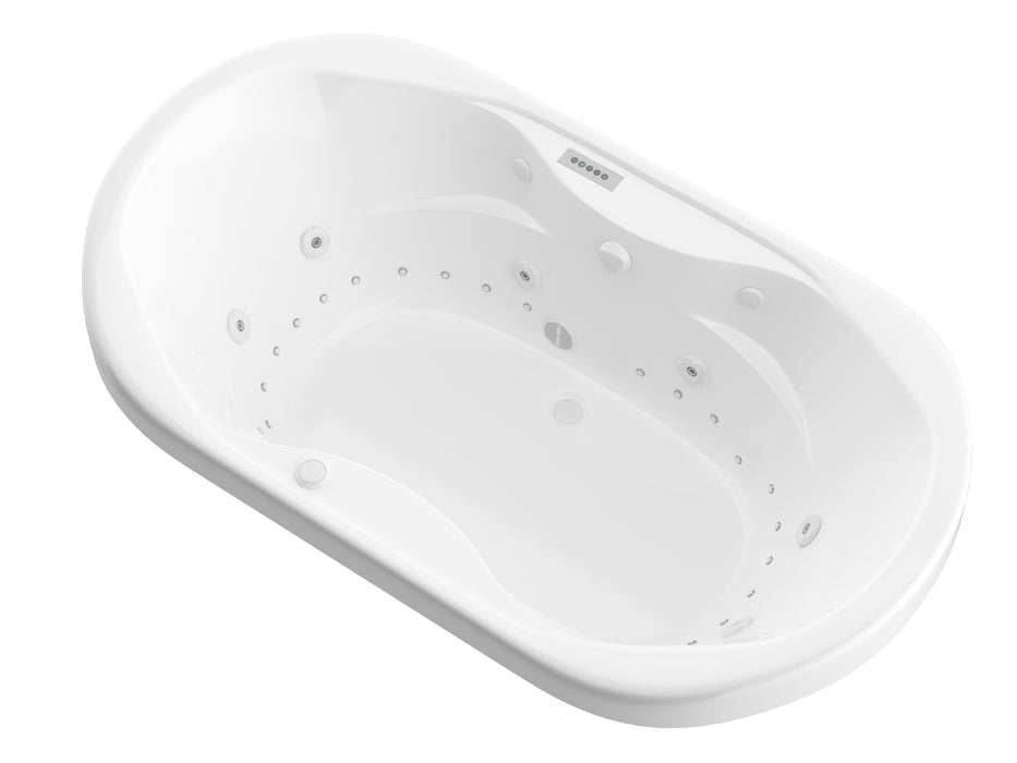 Atlantis Whirlpools Indulgence  Deluxe Series 41.25 x 71.125in. Air and Whirlpool Jetted Bathtub in White