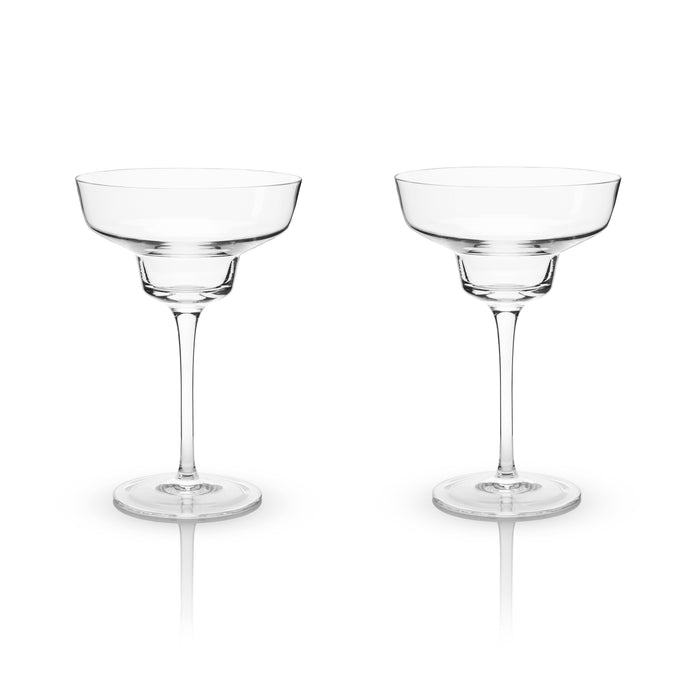 Raye Angled Crystal Margarita Glasses, Set of 2