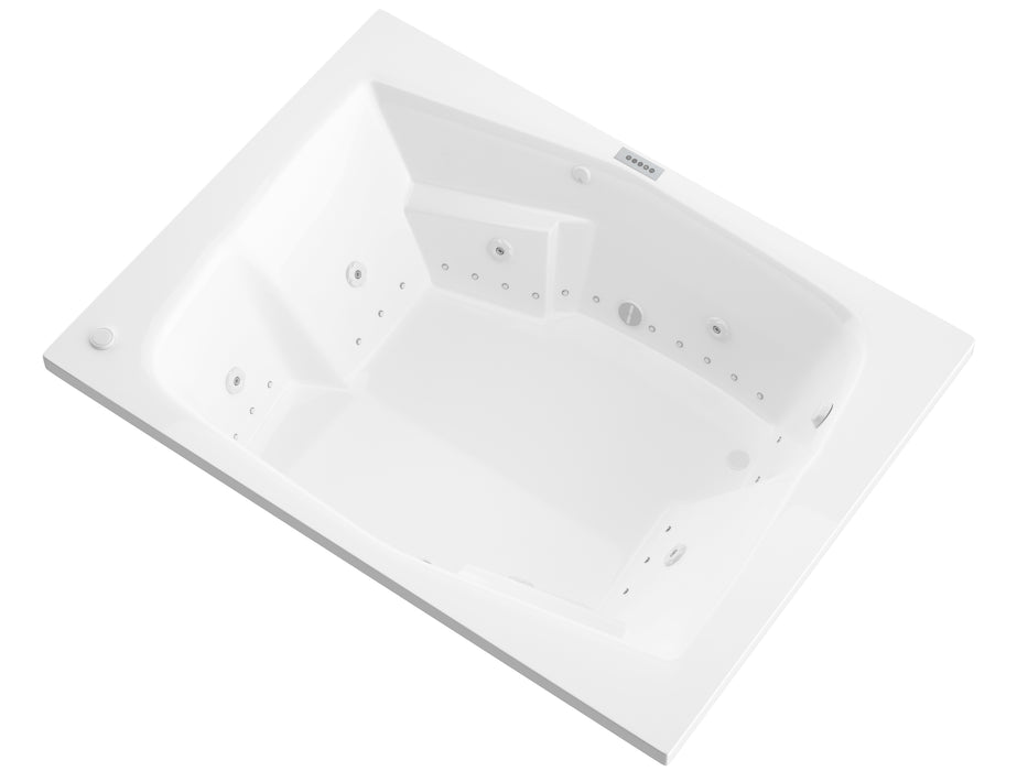 Atlantis Whirlpools Caresse  Deluxe Series 54 x 72.125in. Air and Whirlpool Jetted Bathtub in White