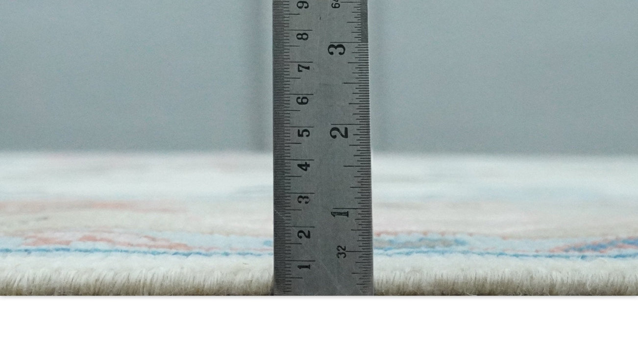 Ready to Ship 9x12 Ivory and Camel Hand Knotted Vibrant Colorful Traditional Oushak Wool Area Rug