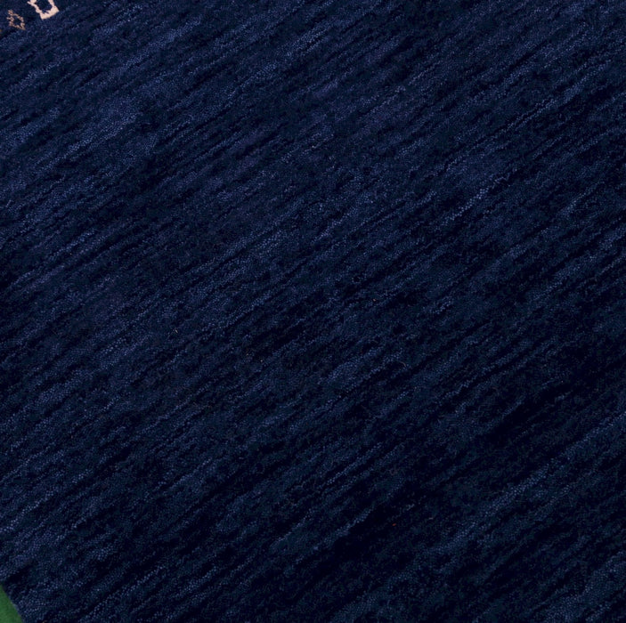 Ready to Ship Contemporary Blue Design Hand Loomed Wool Area Rug