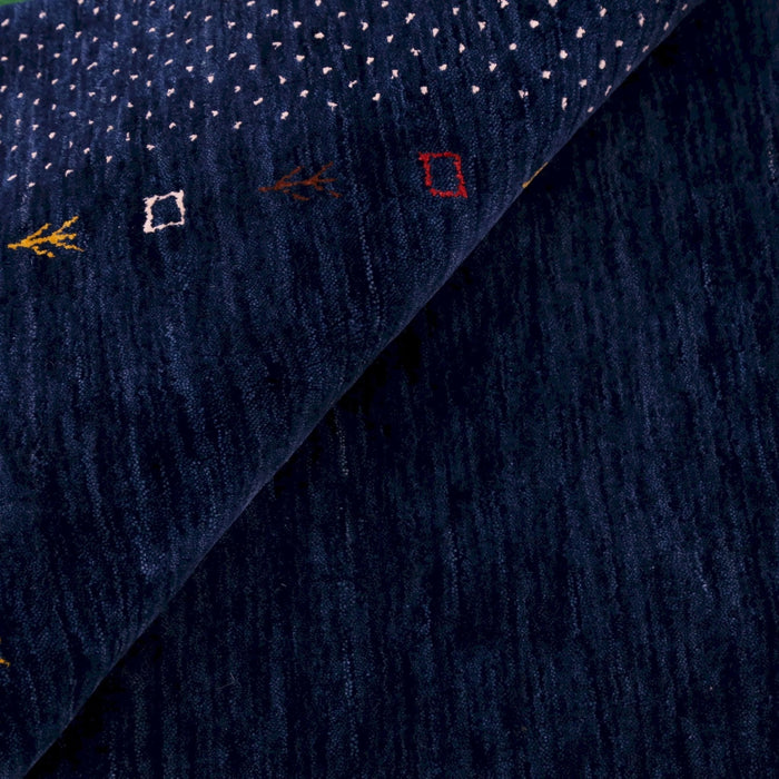 Ready to Ship Contemporary Gabbeh Border Design Hand Loomed Wool Area Rug