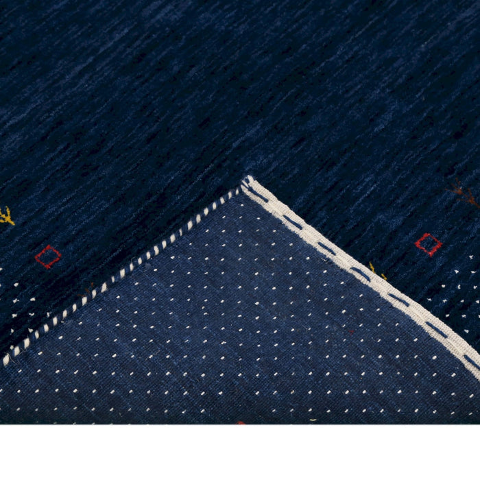 Ready to Ship Contemporary Gabbeh Border Design Hand Loomed Wool Area Rug