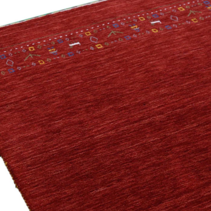Ready to Ship Contemporary Red Hand Loomed Wool Area Rug