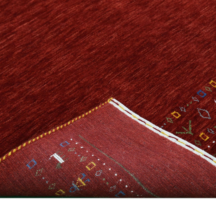 Ready to Ship Contemporary Red Hand Loomed Wool Area Rug