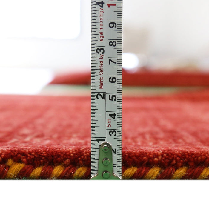 Ready to Ship Contemporary Red Hand Loomed Wool Area Rug
