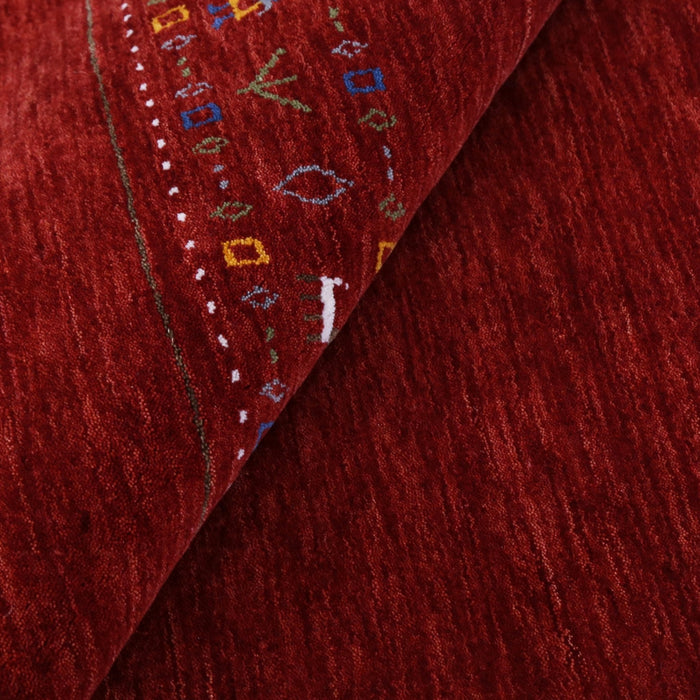 Ready to Ship Contemporary Red Hand Loomed Wool Area Rug