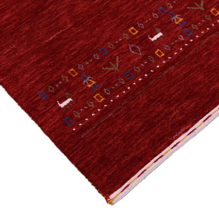 Ready to Ship Contemporary Red Hand Loomed Wool Area Rug