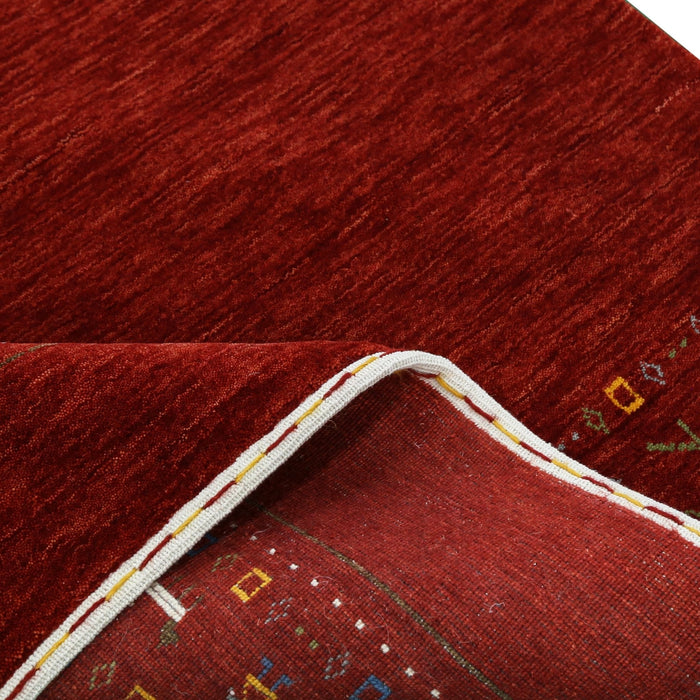 Ready to Ship Contemporary Red Hand Loomed Wool Area Rug