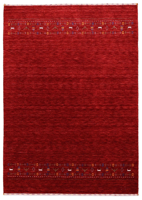 Ready to Ship Contemporary Red Hand Loomed Wool Area Rug
