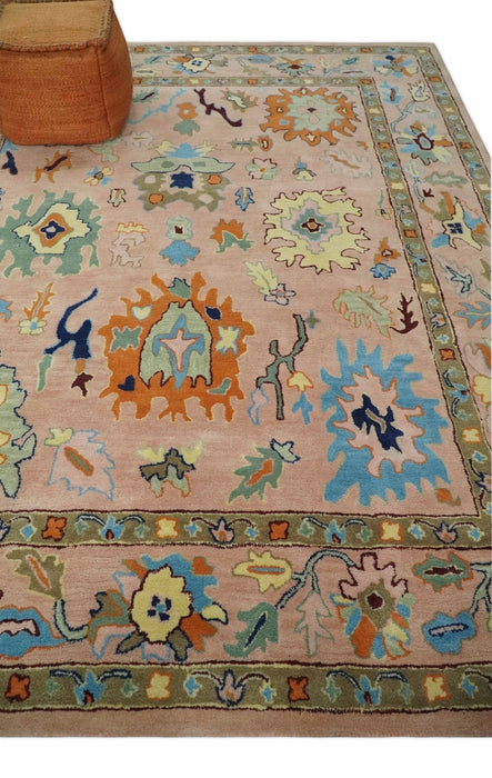 Ready to Ship Hand Tufted Pink Modern Colorful Oushak Rug, Kids, Living Room Rug