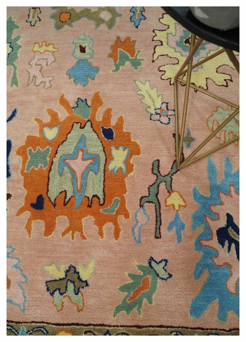 Ready to Ship Hand Tufted Pink Modern Colorful Oushak Rug, Kids, Living Room Rug