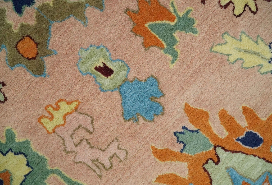 Ready to Ship Hand Tufted Pink Modern Colorful Oushak Rug, Kids, Living Room Rug