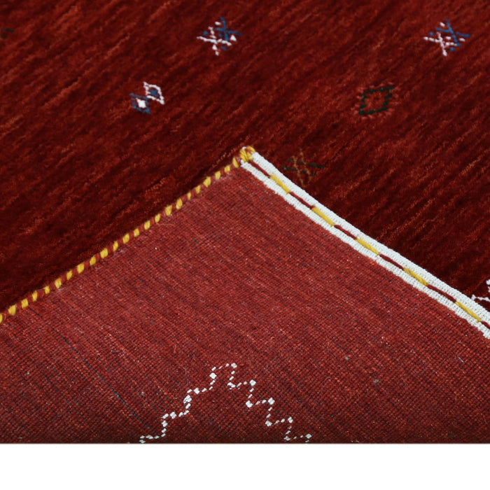 Ready to Ship Modern Design Red Hand Loomed Wool Area Rug