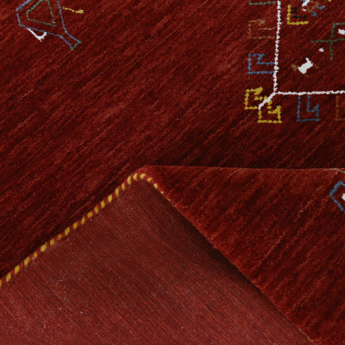 Ready to Ship Red Center Medallion Tribal Design Hand Loomed Wool Area Rug