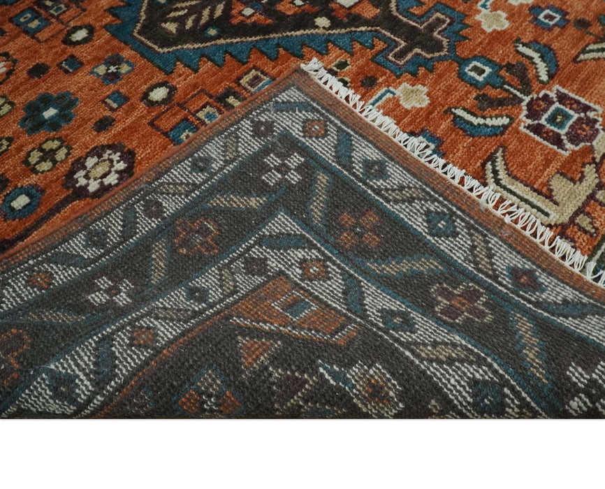 Ready to ship Rust, Ivory and Brown Oriental Traditional Area Rug