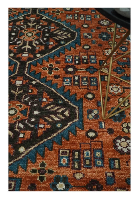 Ready to ship Rust, Ivory and Brown Oriental Traditional Area Rug
