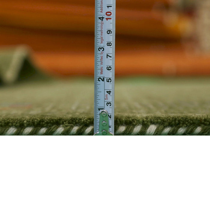 Ready to Ship Solid with Border Patterns Hand Loomed Wool Area Rug