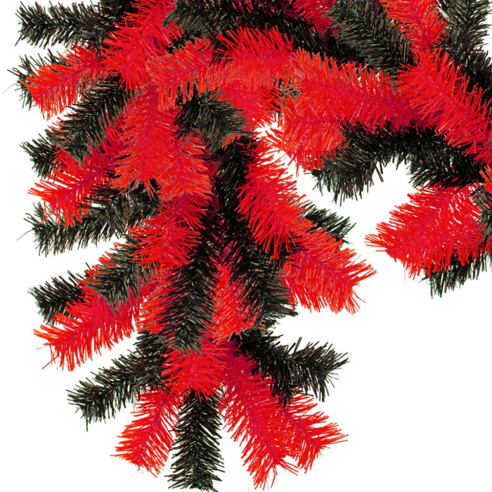 Red and Black Christmas Garland