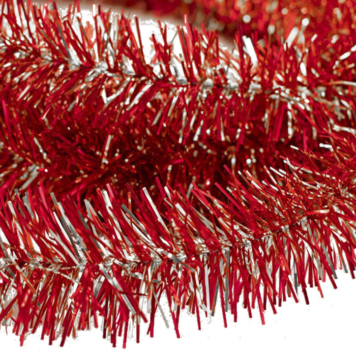 Red & Silver Tinsel Garland