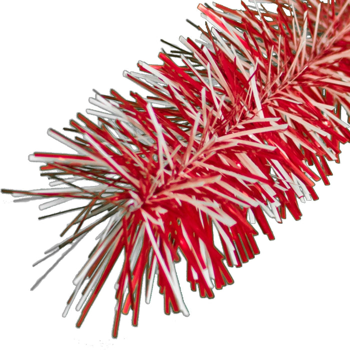 Red & White Tinsel Garland