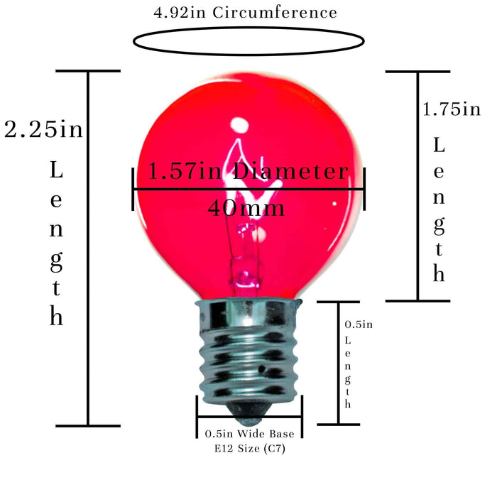 Red G40 Light Bulbs