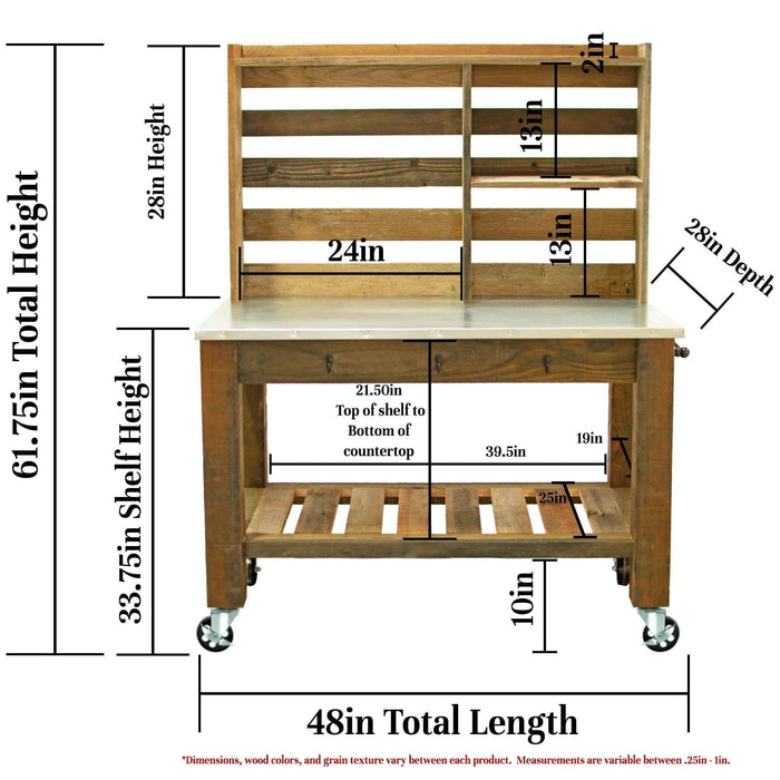 Redwood Potting Table